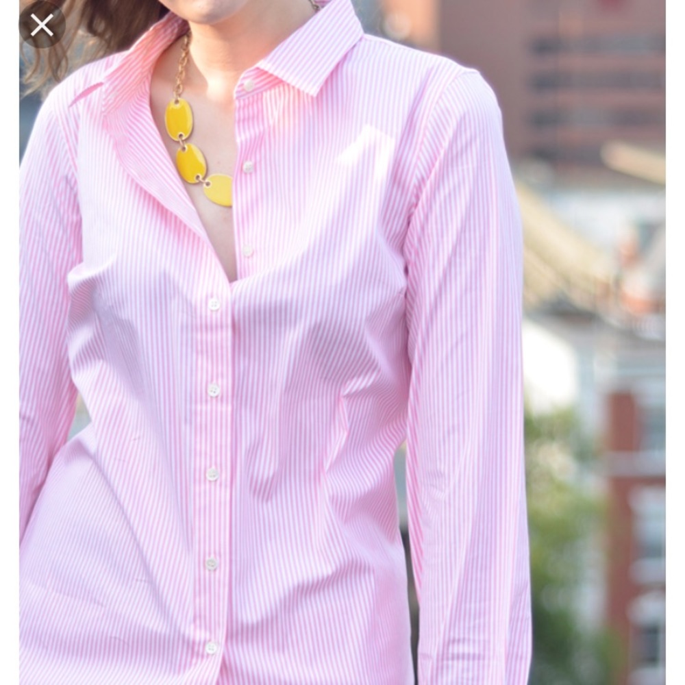 Perfect Shirt Dark Pink Stripe